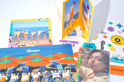 BTS BUTTER ALBUM  Message Card & Photo Card & Sticker Set From Japan