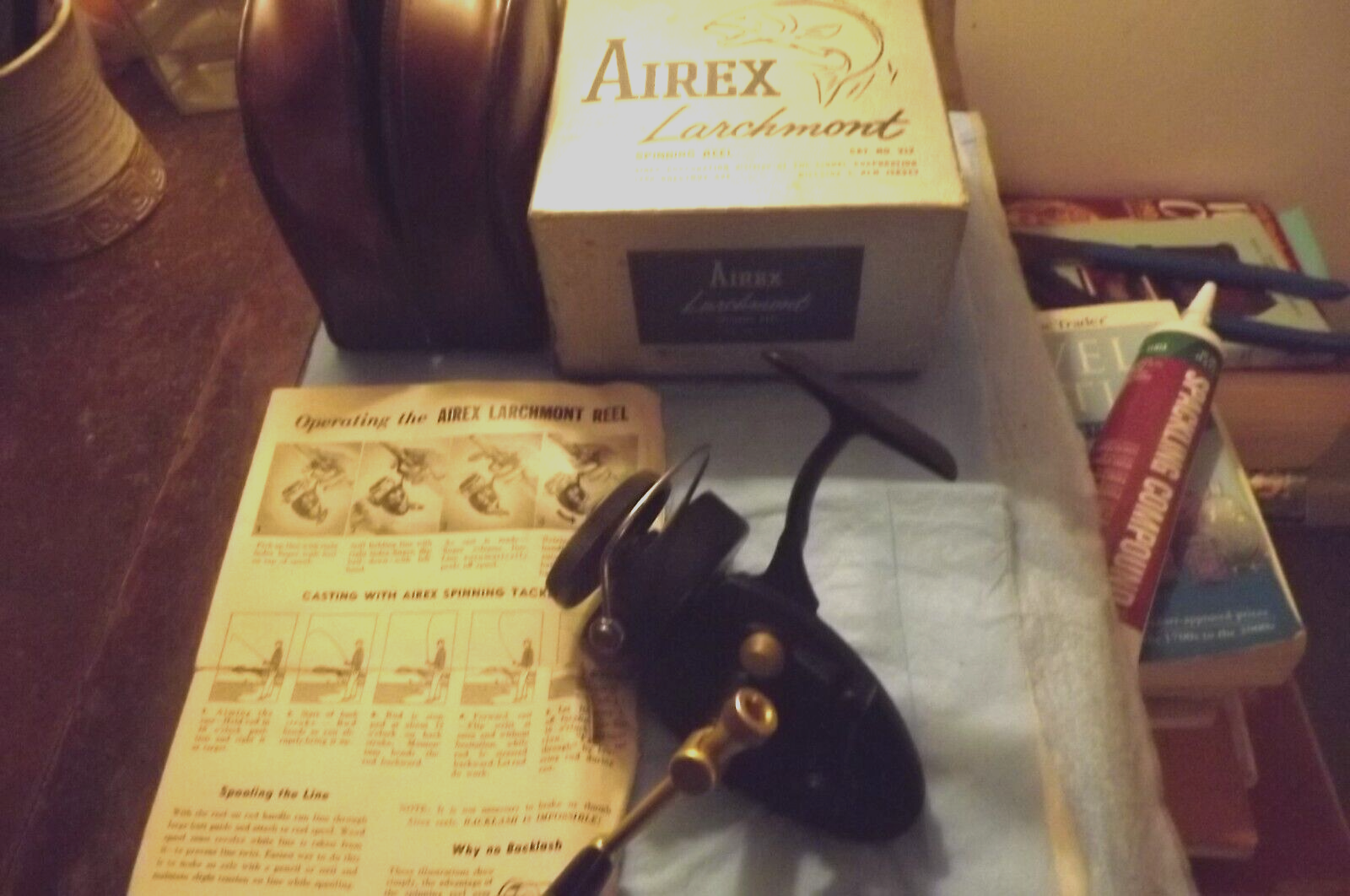 AIREX Larchmont Spinning Reel #312 Lionel Corp, N.J. -w/ BOX AIREX Larchmont Spinning Reel #312 Lionel Corp, N.J. -w/ BOX