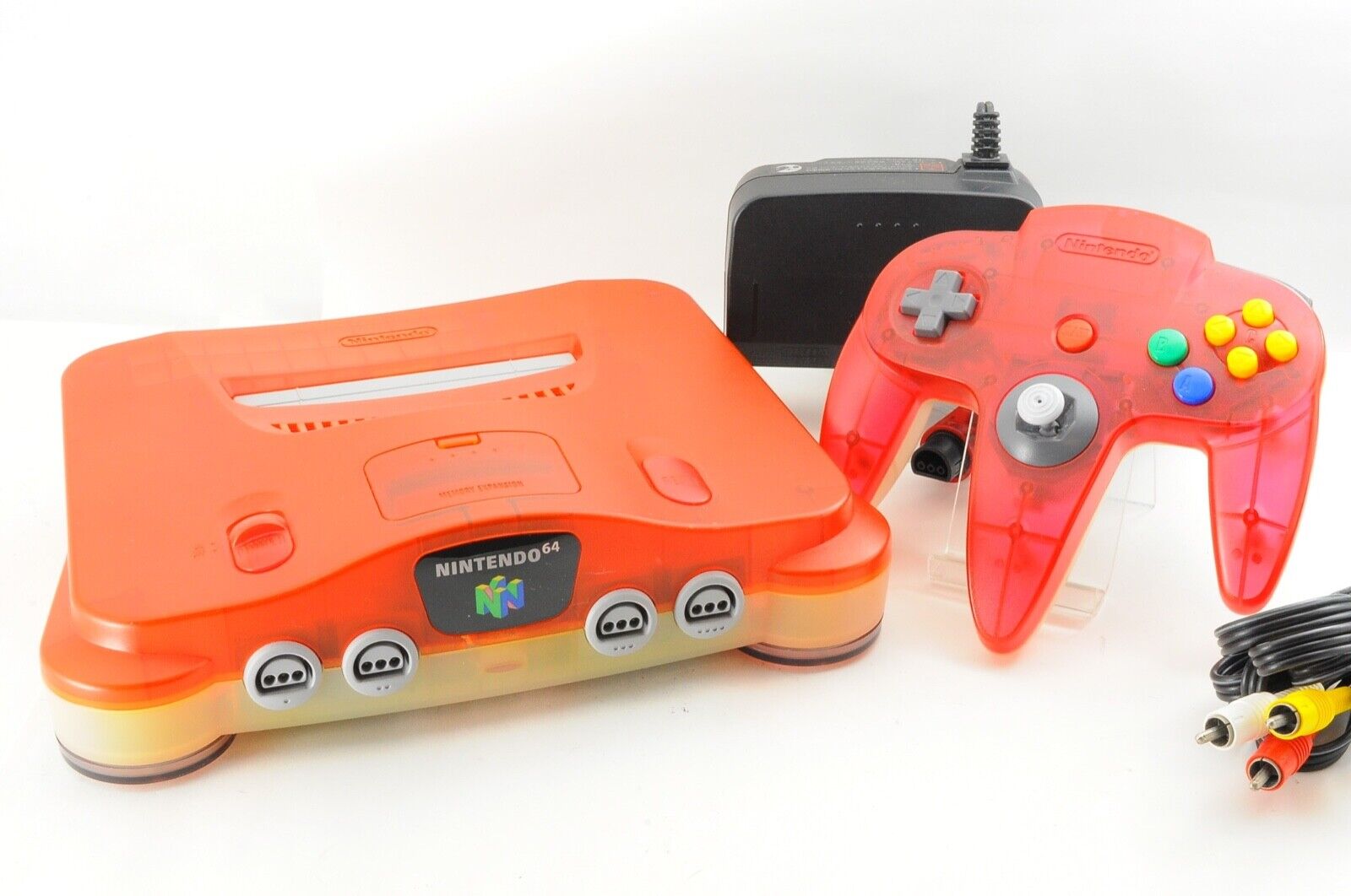 Nintendo 64 N64 Console Clear Red Japanese Version w/ Cable Nintendo 64 N64 Console Clear Red Japanese Version w/ Cable