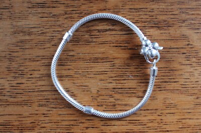 Lovelinks 925 silver bracelet with flower clasp, 19cm, NEW!