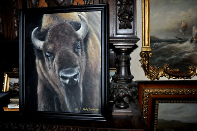 The most Beautiful Buffalo  Head Painting by well known Artist 