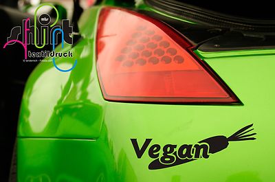 A 739 -  Vegetarian Vegetarier Aufkleber KFZ Sticker Autoaufkleber Vegan