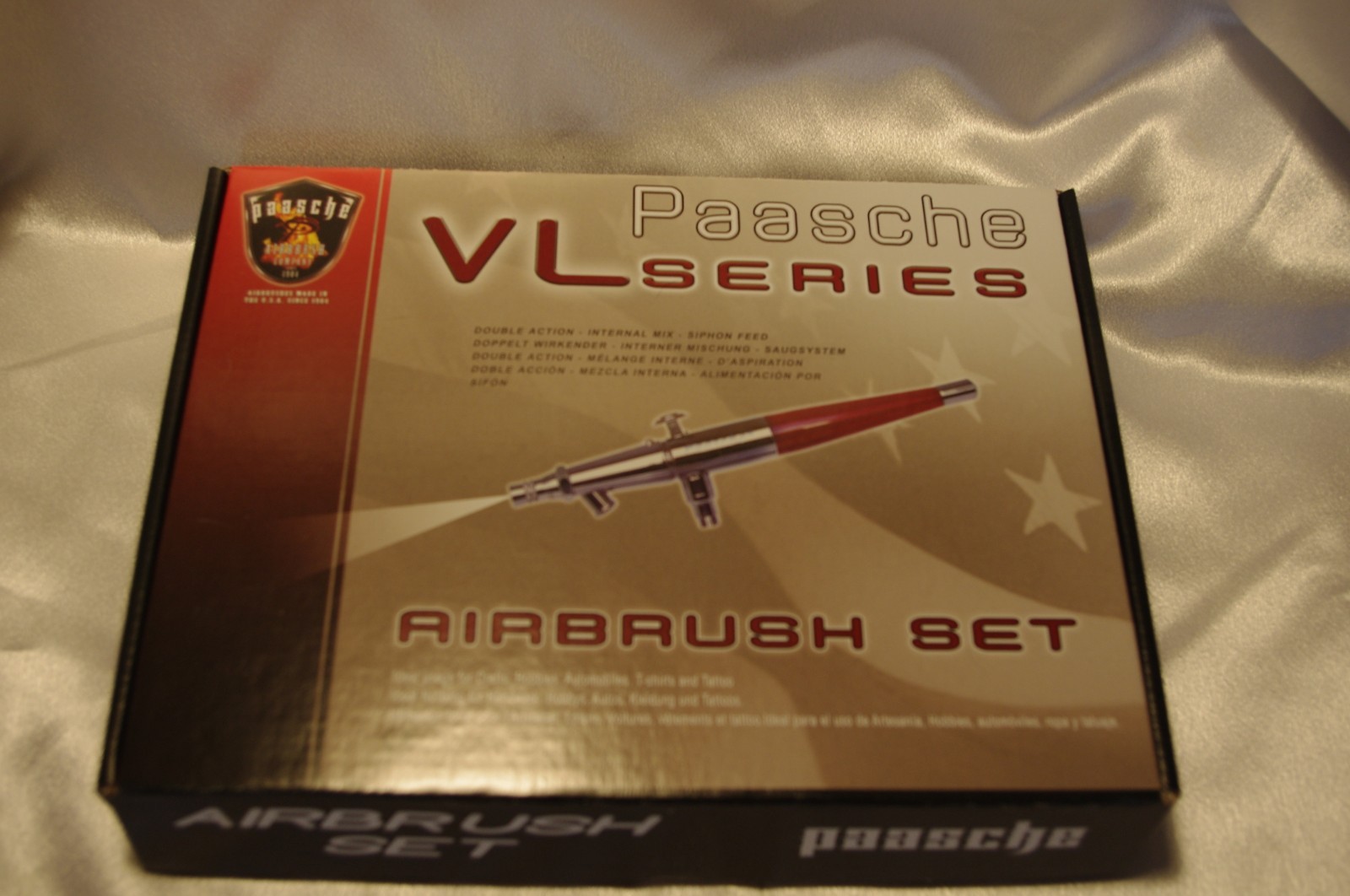 Paasche VL siphon feed double action airbrush internal mix.55.73 1.06 head sizes