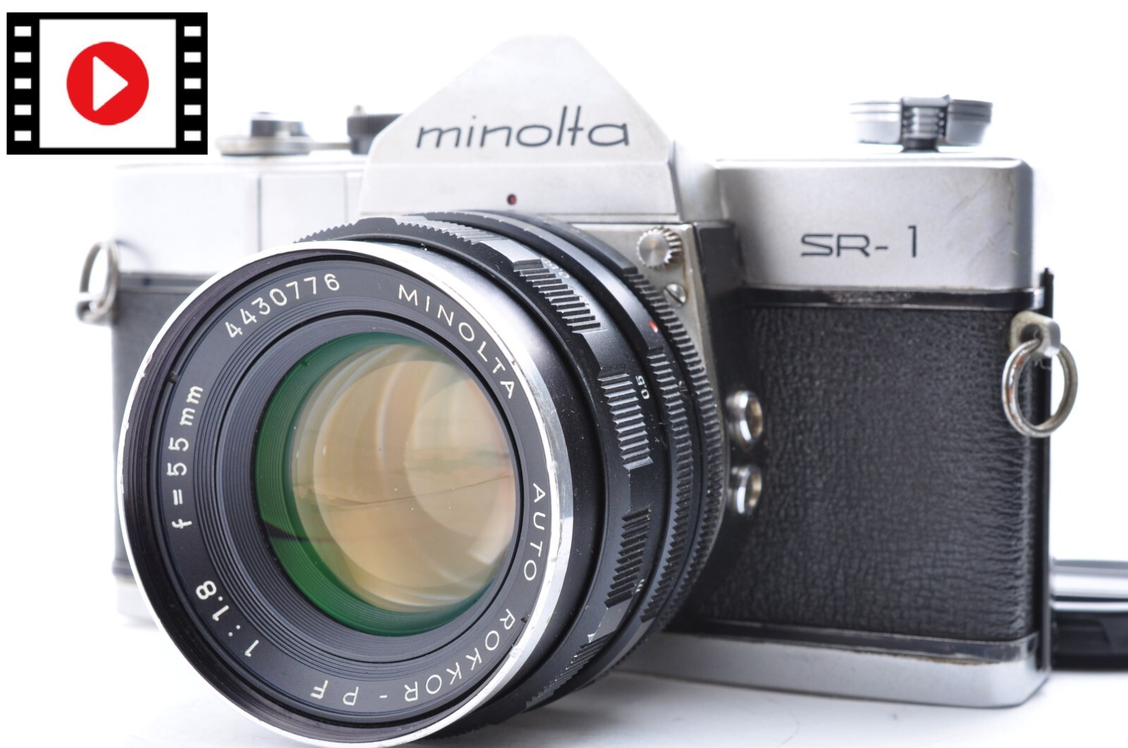 minolta SR-1s AUTO ROKKOR-PF 55㎜ f1.7付き Minolta Sr-1 Slr Film Camera Silver 35mm Auto Rokkor Pf 55mm