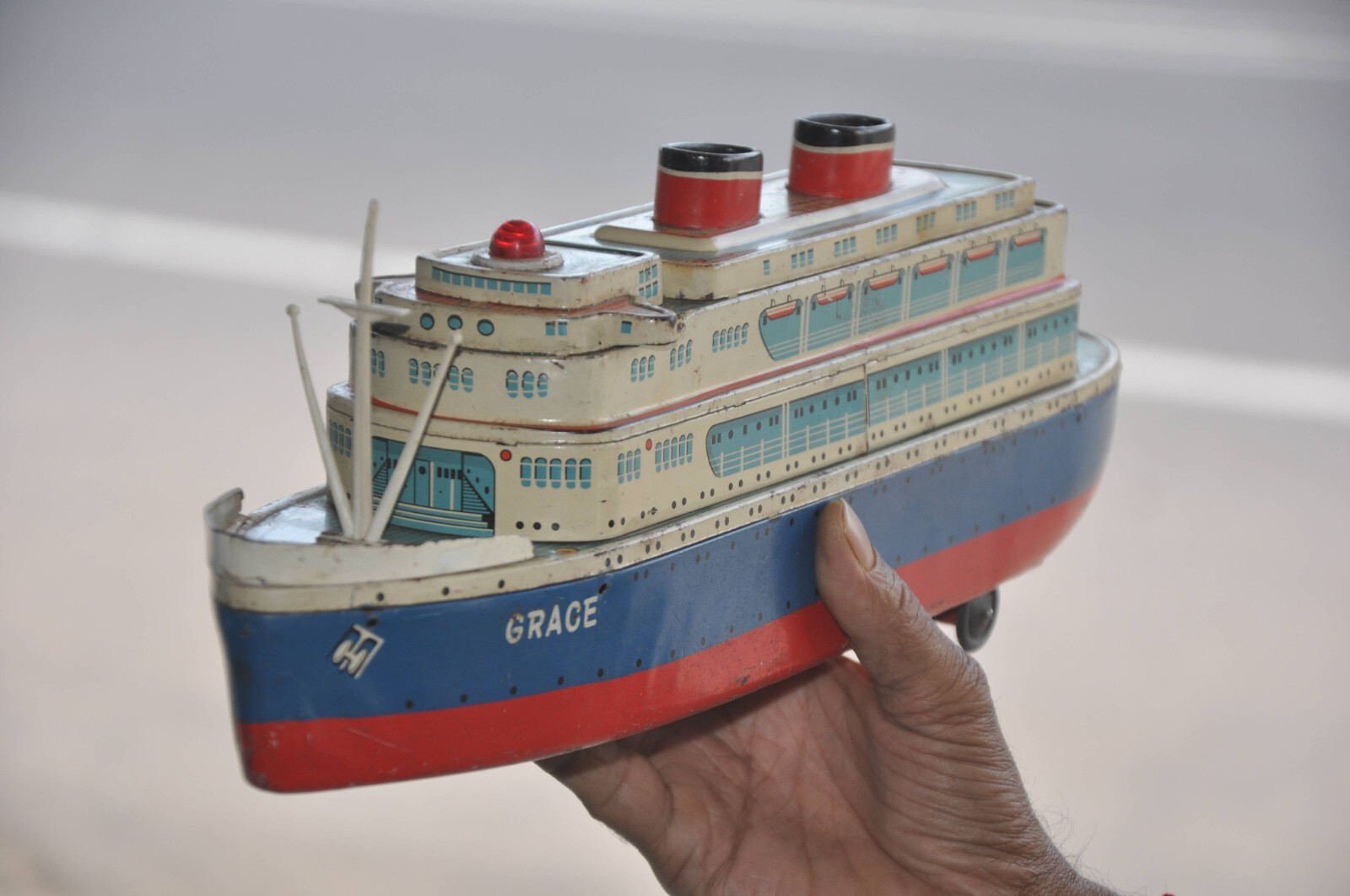 米澤【58マーキュリー モントクリア青 大】ブリキ tin toy car箱無 米澤【58マーキュリー モントクリア青 大】ブリキ tin toy car箱