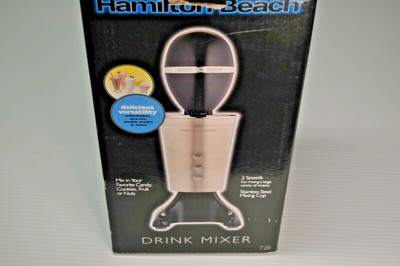 Hamilton Beach Drink Master 728 Black/Stainless 2 Speed Retro Milkshake Mixer