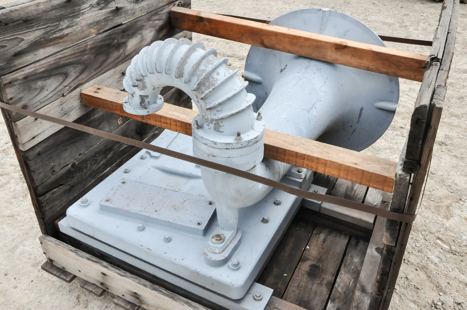 2-Horn Ship Steam Whistle Ocean Cargo Boat Freighter Bell Mouth Tug Titanic HUGE