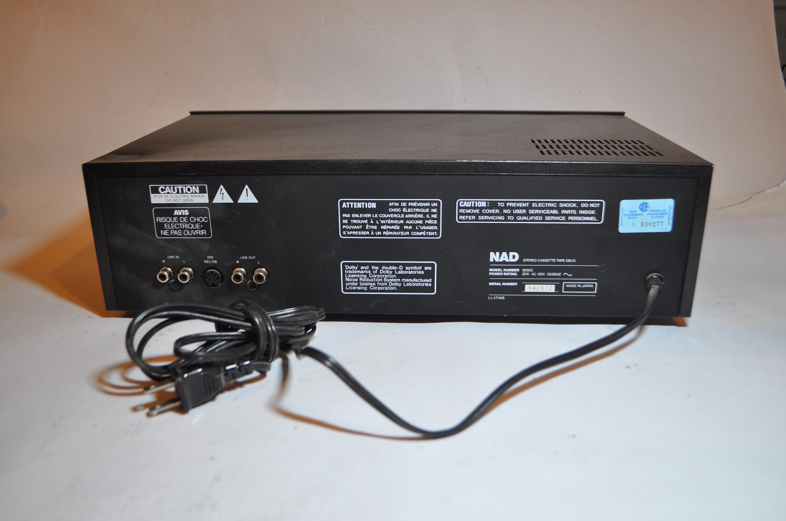 NAD 6050C Stereo Cassette Tape Deck Player Recorder