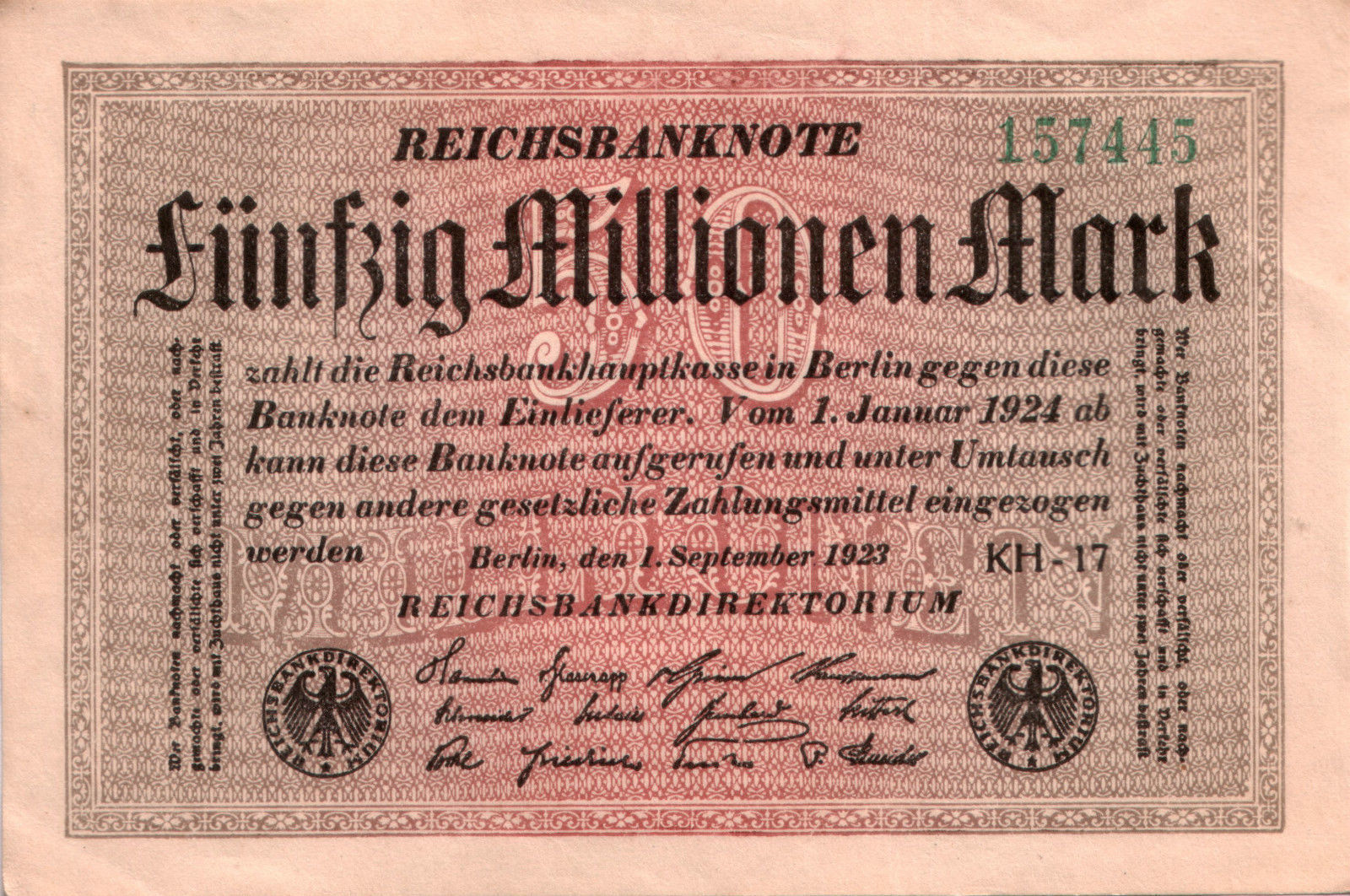 Papiergeld der deutschen Reichbank (1924-1945)