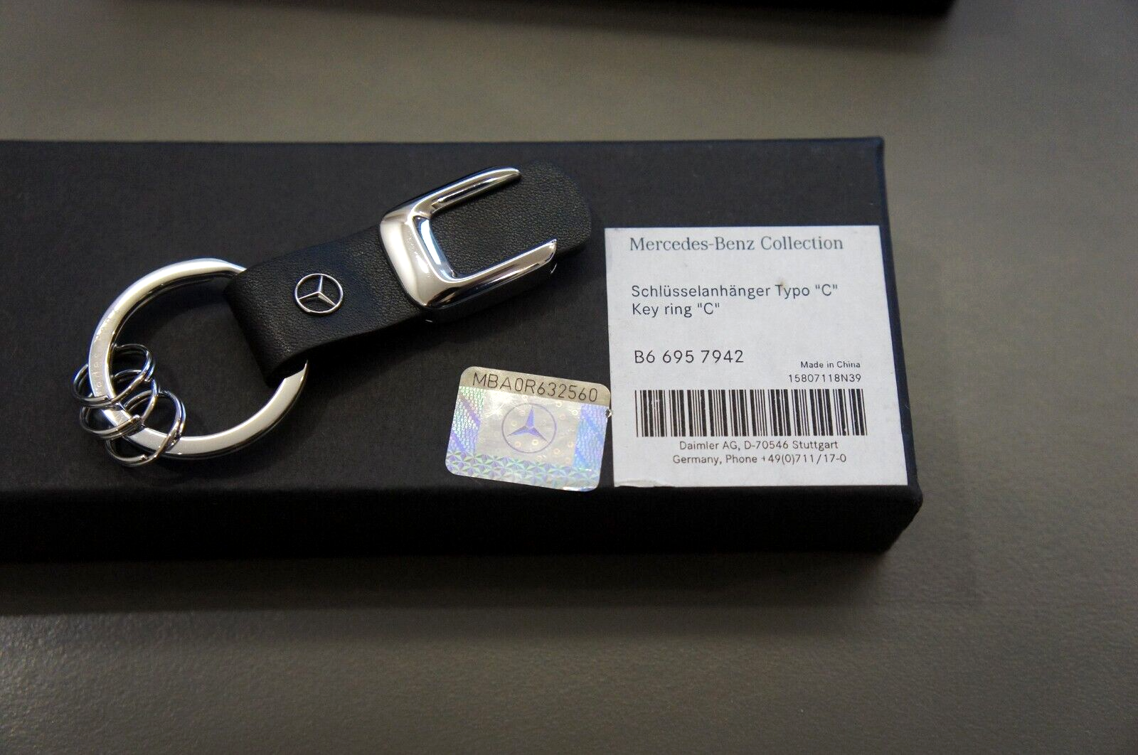 NIB Genuine OEM Mercedes-Benz C Class Premium Leather Chrome