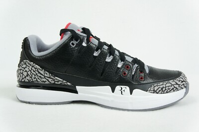 NIB! Jordan x Federer Nike Zoom Vapor AJ3 Men Size 11.5 709998 010 (#1762a)