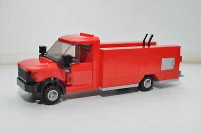 Work Utility Truck Red Custom MOC Model compatible Built with LEGO  Bricks