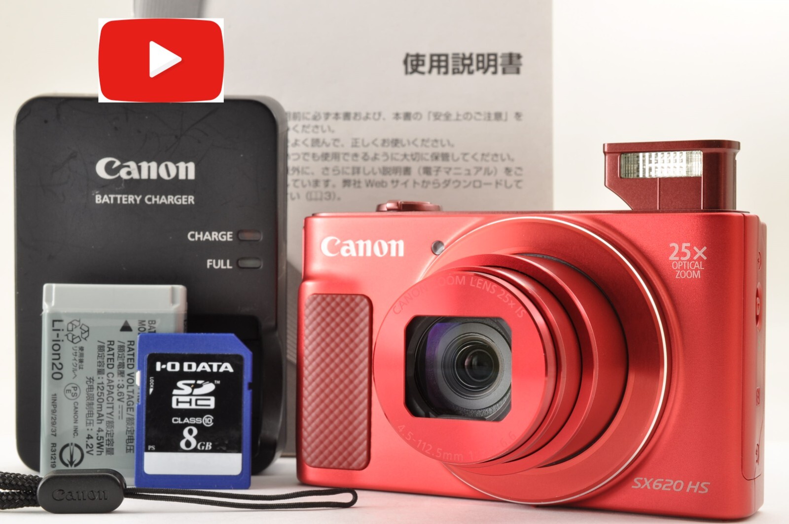 Almost Mint] Canon PowerShot SX620 HS RED 20.2MP Compact