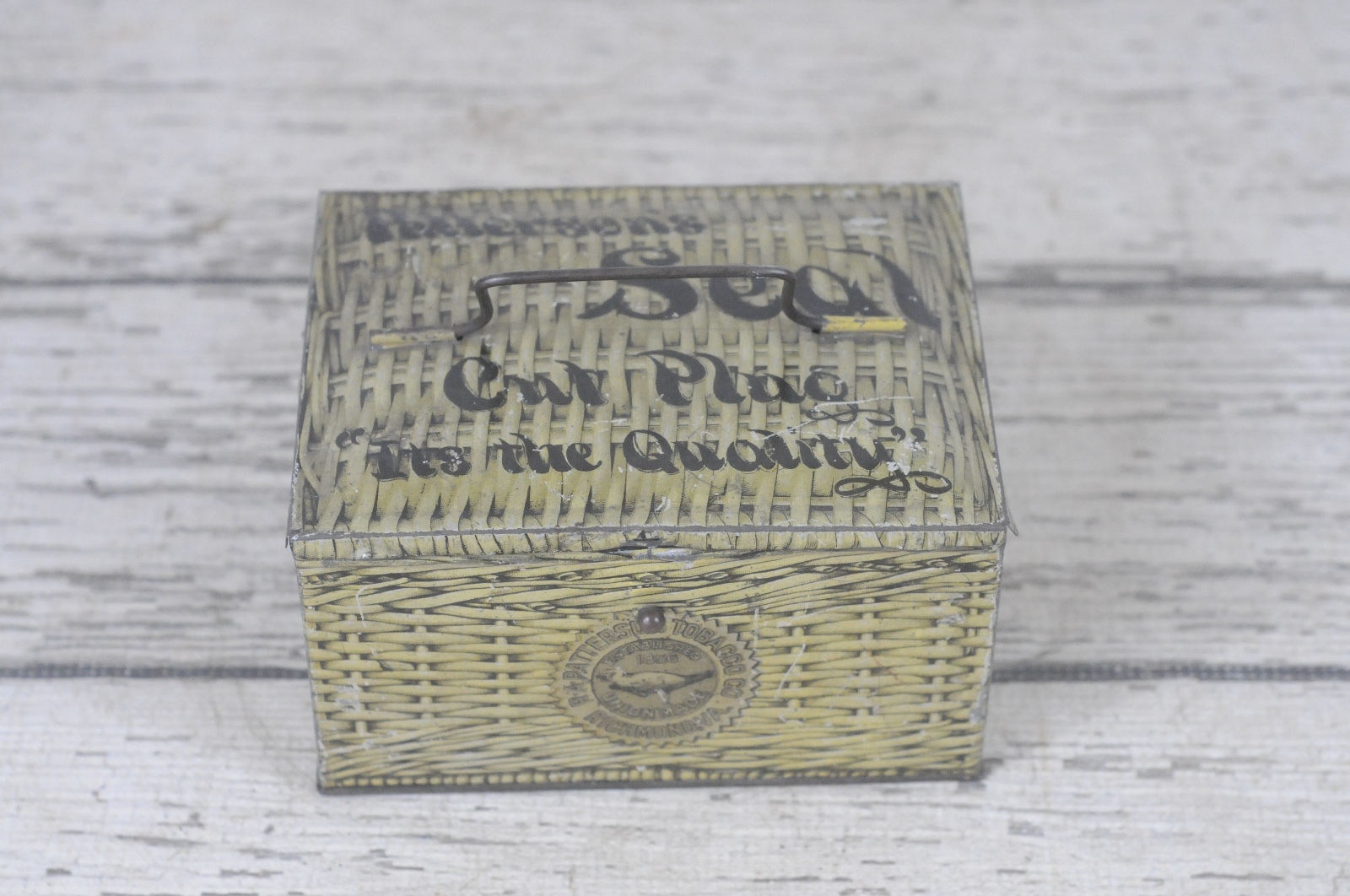 【アメリカヴィンテージ】PATTERSON`S　TOBACCO　TIN CAN Vintage Patterson's Patterson Seal Cut Plug Tobacco Tin | eBay