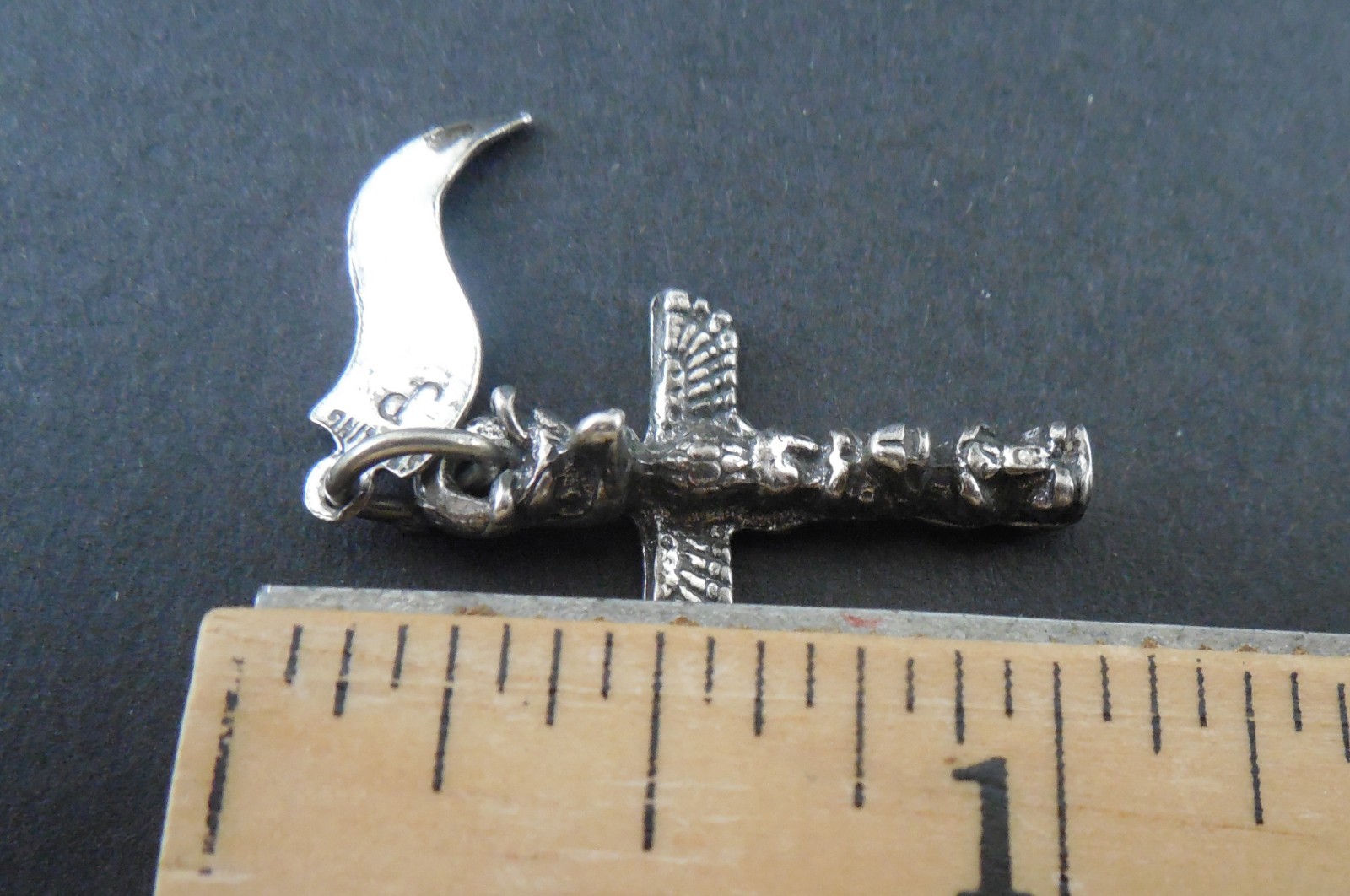 Vintage - Seattle Washington - Totem Pole - 3D Sterling Silver Charm - #1442L