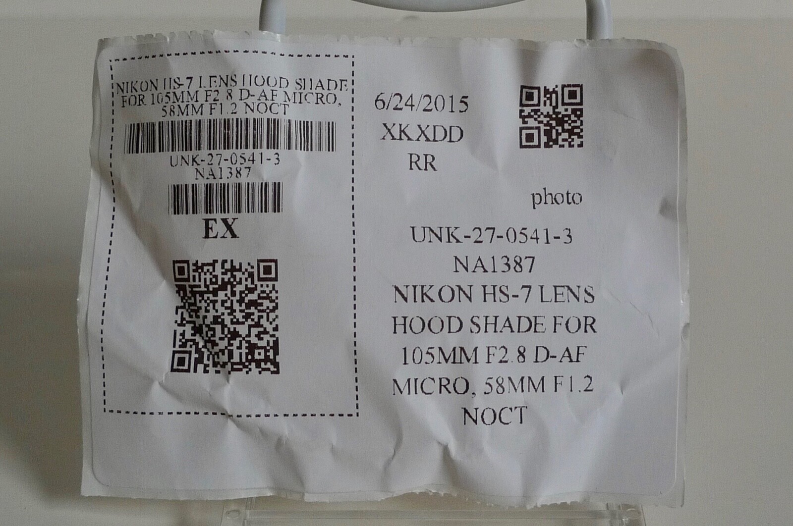 Nikon HS-7 58 F/1.2, 80 F2.8 AF (F3AF), 105 F2.8 D AF Micro Lens Hood