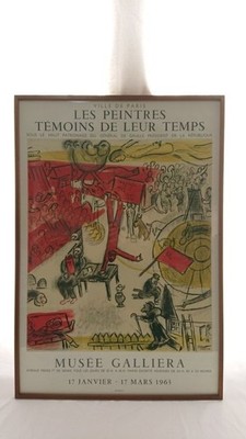 Marc Chagall Original Lithograph Poster "The Revolution" 1963 Mourlot Limited