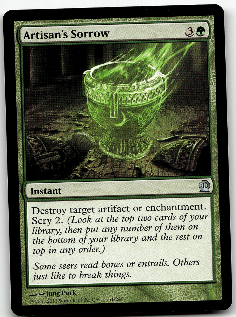 Artisan's Sorrow 2x FOIL THS MTG Theros Uncommon MINT green Artisan's Sorrow 2x FOIL THS MTG Theros Uncommon MINT green