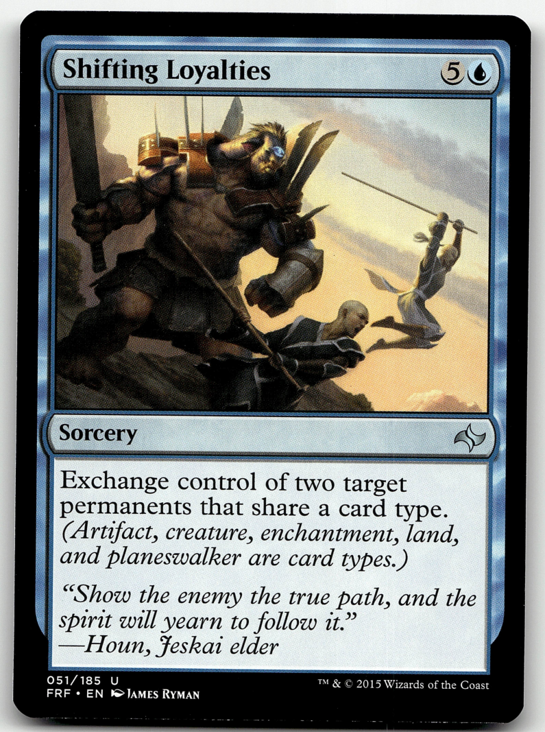 Shifting Loyalties 2x FOIL FRF MTG Fate Reforged Uncommon MINT blue Shifting Loyalties 2x FOIL FRF MTG Fate Reforged Uncommon MINT blue