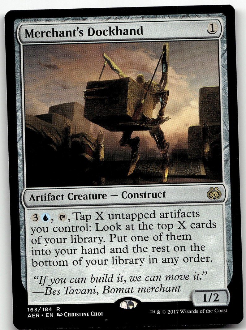 Merchant's Dockhand 2x FOIL AER MTG Aether Revolt Rare MINT artifact Merchant's Dockhand 2x FOIL AER MTG Aether Revolt Rare MINT artifact