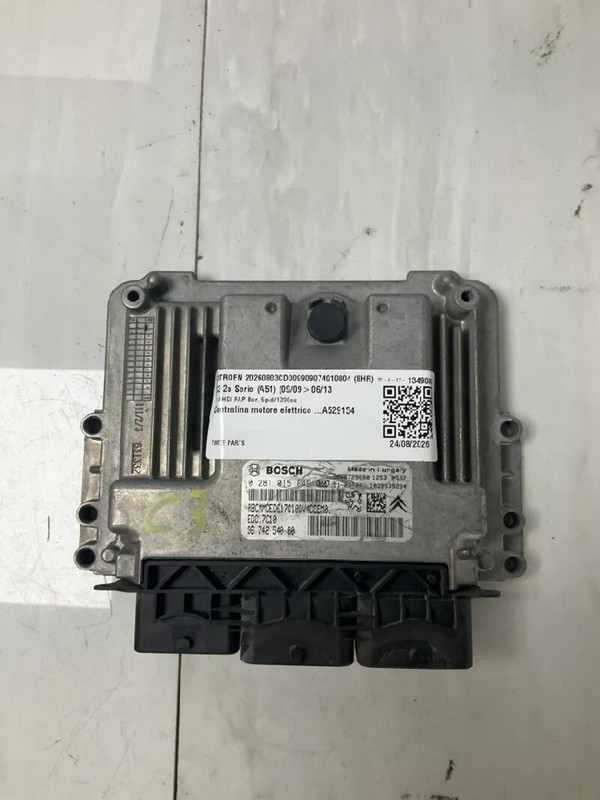 CENTRALINA MOTORE ELETTRICO CITROEN C3 2A SERIE (A51) 1.4 HDI FAP BER