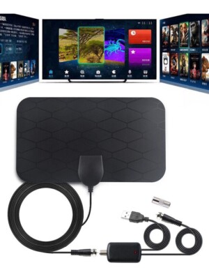 3000miles 1080P HD Digital TV Antenna DVB-T2 With Amplifier Signal Booster