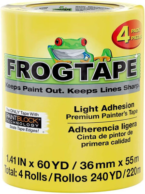 Delicate Surface Painter'S Tape with Paintblock, 1.41 Inch X 60 Yards, 4-Pack, Y