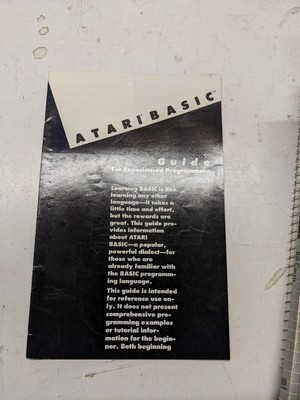 ATARI BASIC REFERENCE GUIDE EXPERIENCED PROGRAMMERS MANUAL 1983