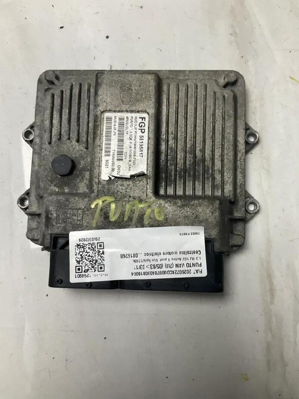 CENTRALINA MOTORE ELETTRICO FIAT PUNTO VAN (2U) 1.3 MJ 16V ACTIVE 4 POSTI