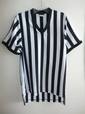 Alleson Basketball Referee Official Dri-Gear Black White 1//4 Zip Shirt Med New