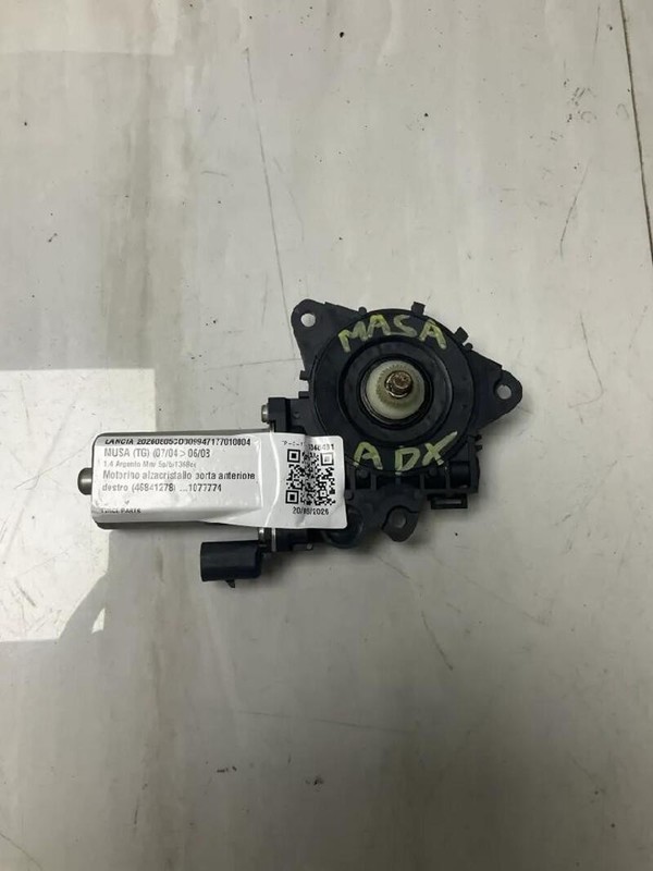 46841278 MOTORINO ALZACRISTALLO PORTA ANTERIORE DESTRO LANCIA MUSA 1.4 ARGENTO