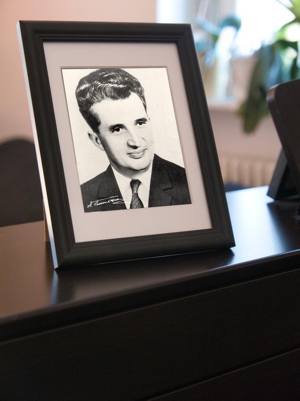 Repro-Autogramm - Nicolae CeauÈEscu - Gerahmt