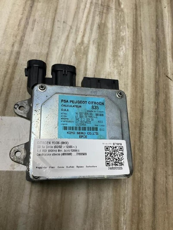 400688 CENTRALINA STERZO CITROEN C3 1A SERIE (02/02>12/05<) 1.4 2002 9653783580