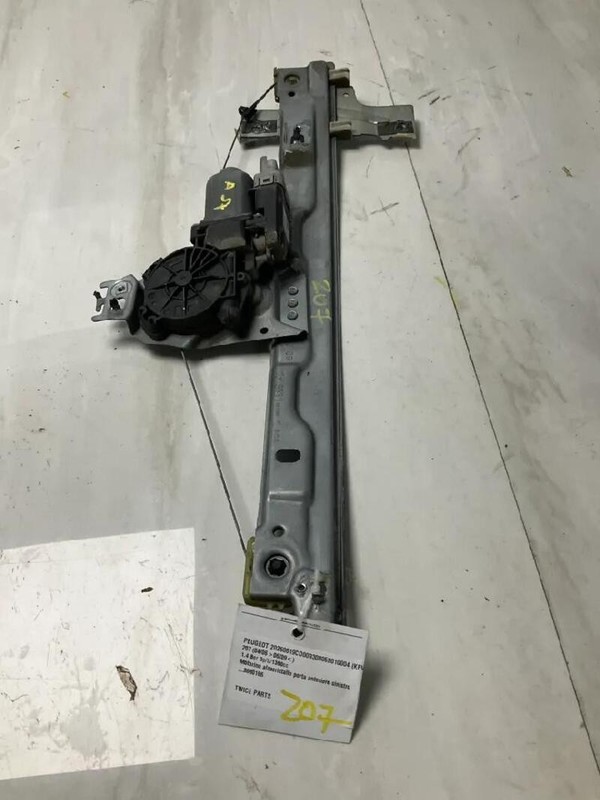 ALZACRISTALLO PORTA ANTERIORE SINISTRO PEUGEOT 207 1.4 BER 3P/B/1360CC