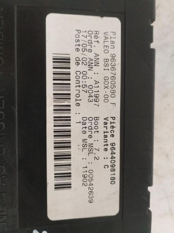 リンクス 9636760580 252214 fuse box for PEUGEOT 307 (S1) 2.0 HDI CAT