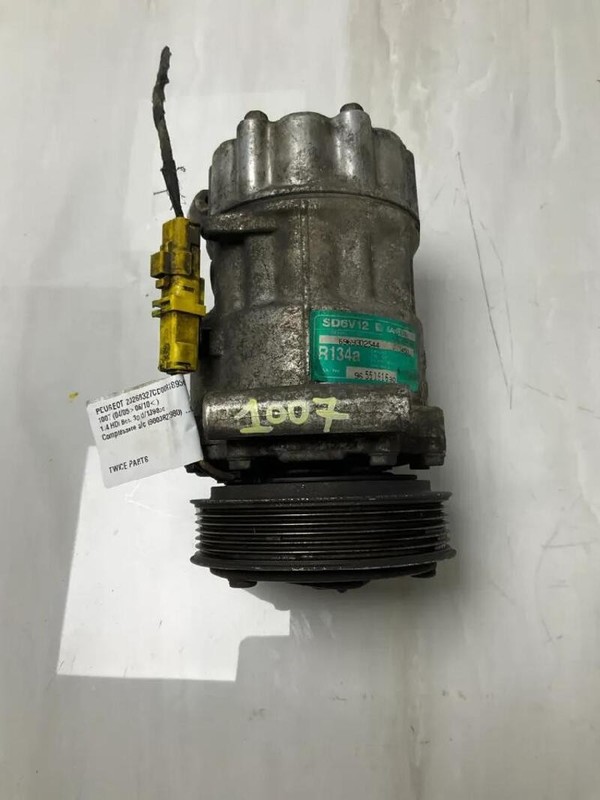 9800821980 COMPRESSORE A/C PEUGEOT 1007 (04/05>06/10<) 1.4 HDI BER. 9655191680