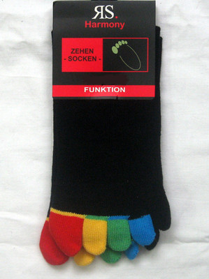 2 Paar Zehensocken Bunte Zehen Zehenstrumpf Gesundheitsstrumpf Größe 36 bis 46