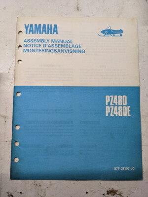 YAMAHA DEALER ASSEMBLY MANUAL SNOWMOBILE 87F-28107-J0 PZ480 PZ480E