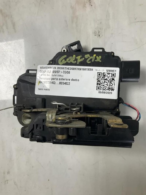 6X1837014G SERRATURA PORTA ANTERIORE DESTRO VOLKSWAGEN GOLF (1J) 1.4 16V BER