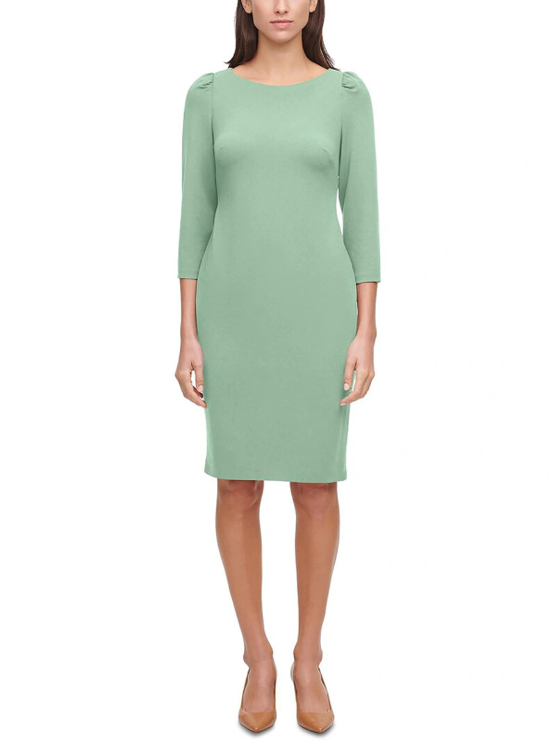 НОВОЕ платье-футляр Calvin Klein JADEITE с пышными рукавами 3/4 @ Work Размер 10, 12