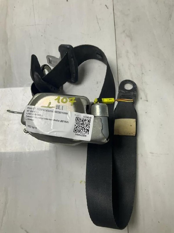 8974LK CINTURA DI SICUREZZA ANTERIORE DESTRO PEUGEOT 107 (06/05>) 1.0 BER
