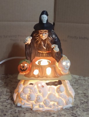 1991 Prettique Ceramic Halloween Samantha the Witch Lamp Fig. READ DESCRIPTION 