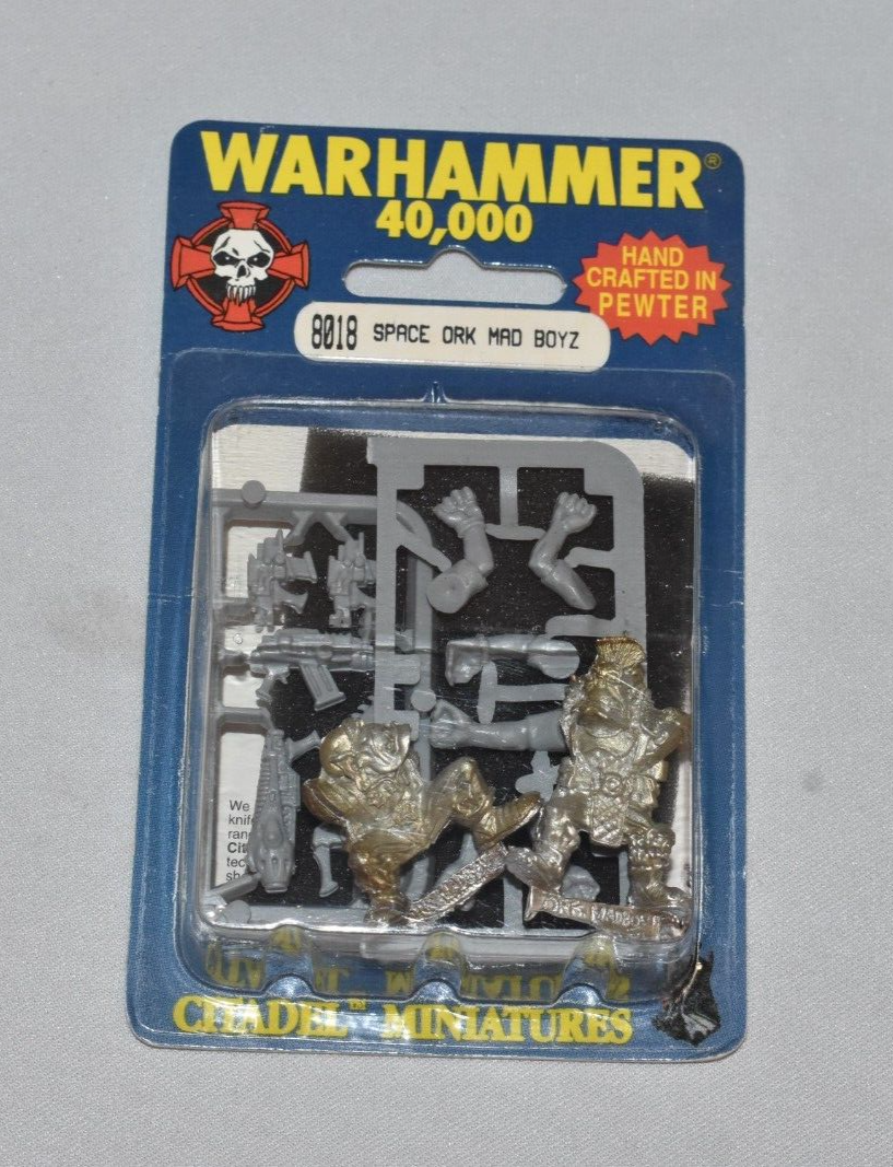 Warhammer 40K Space Ork Mad Boyz Metal Rare OOP, Citadel