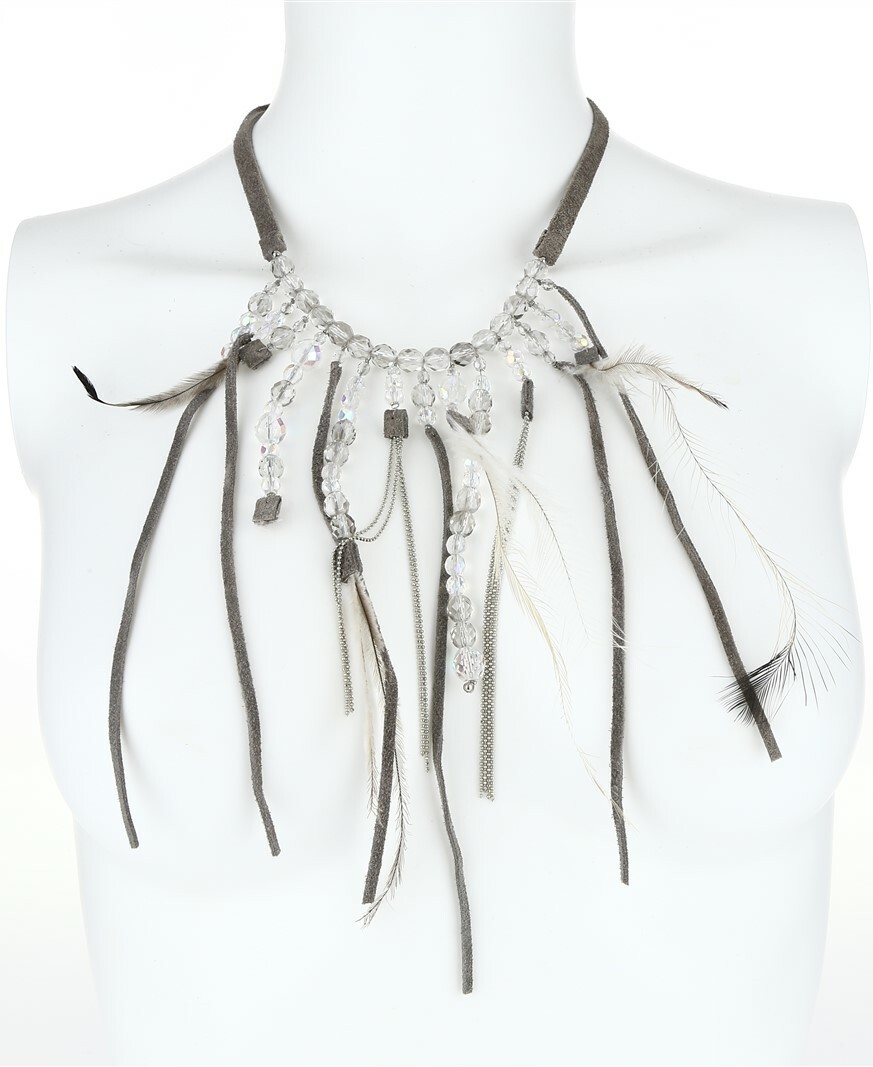 FABIANA FILIPPI 125700 Feather Fringe Necklace