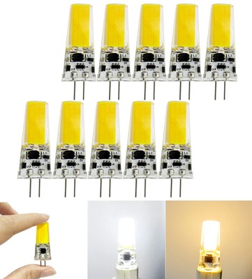 10X White+ 10X Warm G4 Bi-pin 5W =40W COB LED Bulb Chandelier Light Lamp 110V