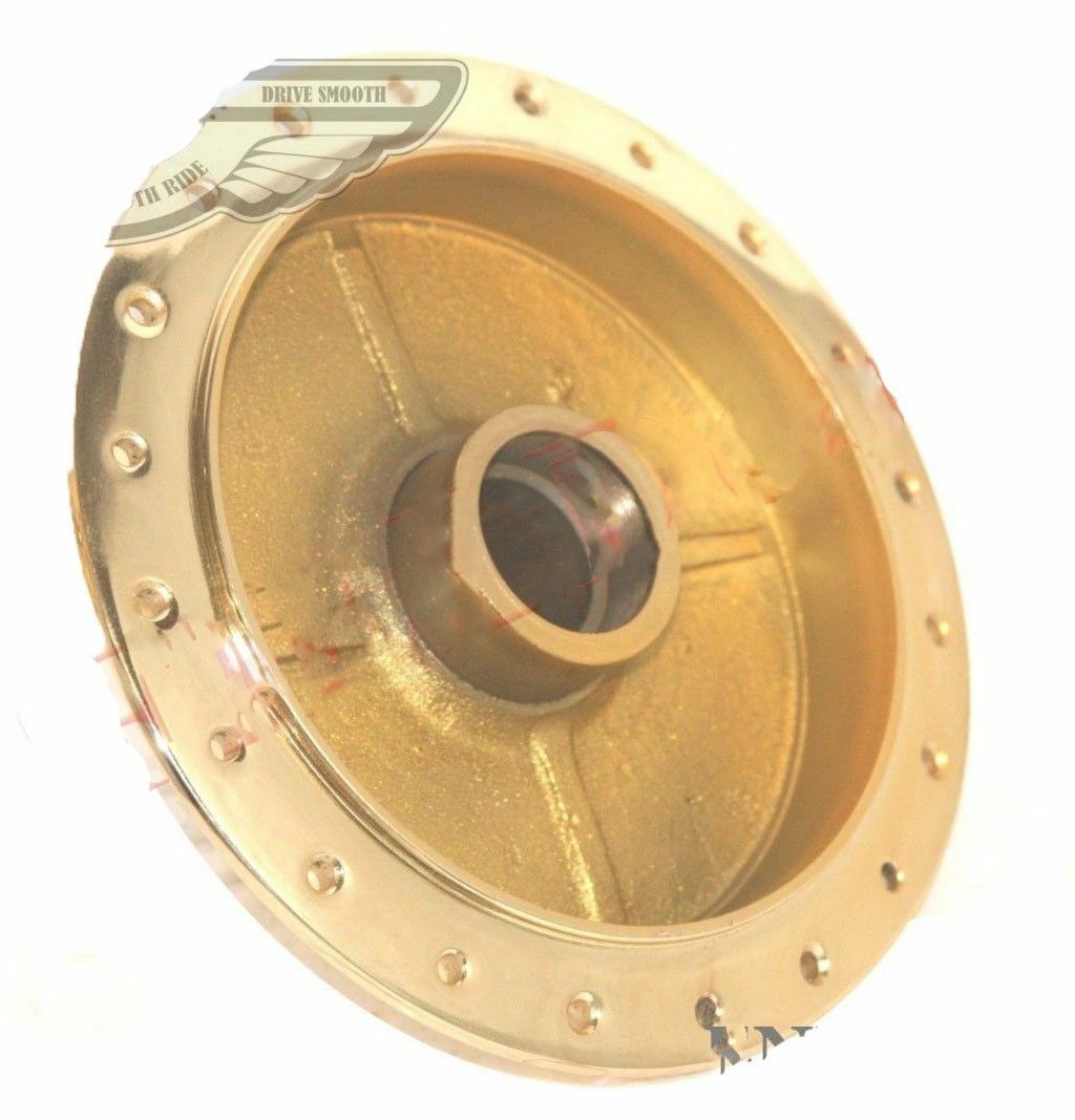 Fits Royal Enfield 350 500 Early Half Width Front Wheel Hub Drum Gold Finish 