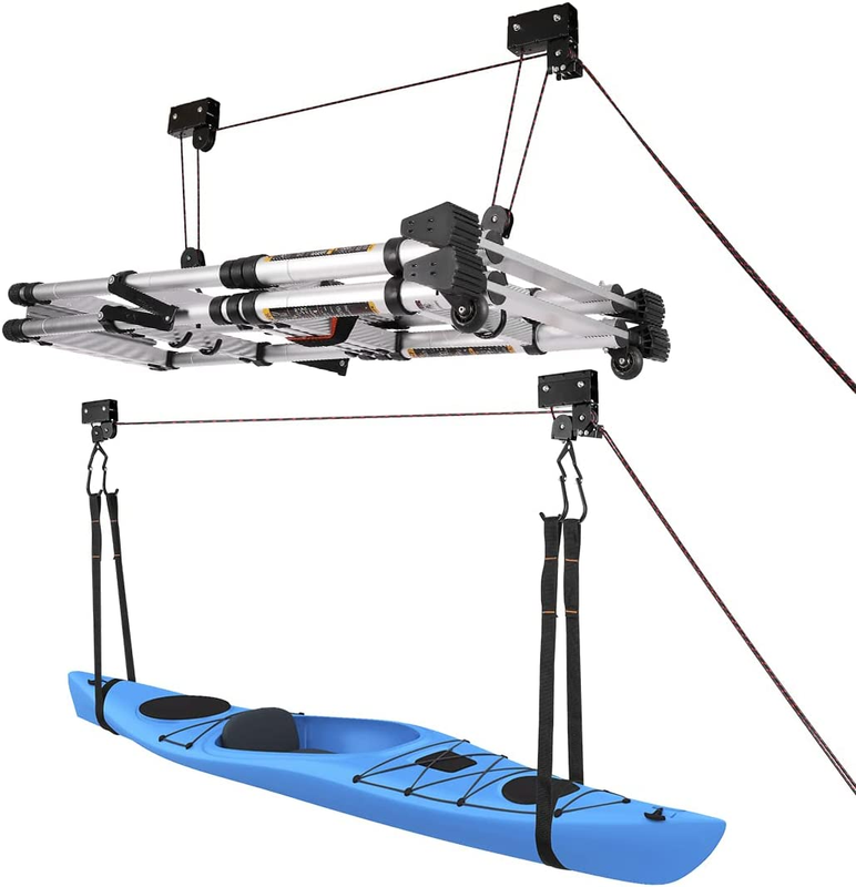 Hoist Lift Pulley System For Overhead Garage Storage Canoe B