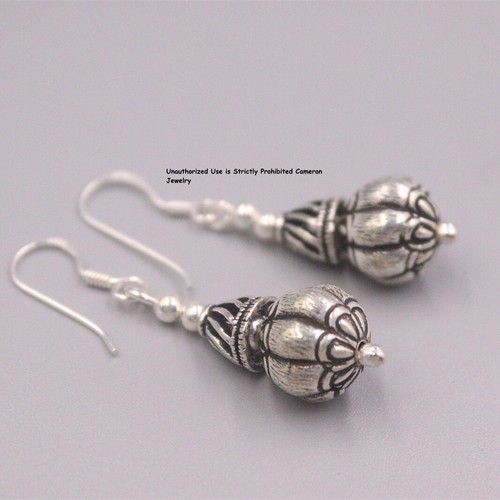 Pure S925 Sterling Silver Earrings Women Lucky Pumpkin Whelk