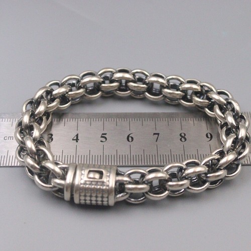 Pure Silver S925 Sterling Silver Chain 12mm Width Men's Link