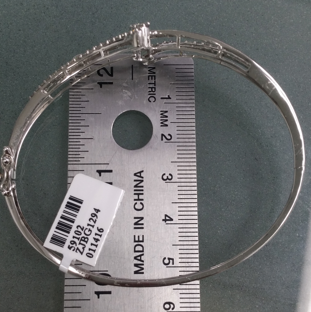 Pre-owned Handmade Steal Deal 1.42ct Natural Genuine Baguettes Round Diamond Bangle In 14kt Gold In H